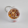 Colgante realista de tazón de gachas de cereales con letras rojas y un llavero - Grande / Llavero de Gachas Refrescantes