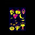 Halloween fluorescent tattoo sticker WSYG-004 featuring glowing pumpkin and skull designs - Halloween Fluorescent WSYG-004