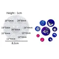 Round silicone mold for DIY resin pendants featuring nine sizes for cosmic jewelry making - Round Glass Patch