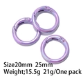 Purple iridescent metal spring O-rings for DIY crafts in 20mm and 25mm sizes - Plated Purple