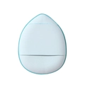 Mini light blue teardrop makeup sponge with turquoise trim and honeycomb texture - OPP Bag / Light Blue