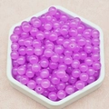 6mm lavender purple round glass beads with cat eye texture for DIY jewelry making - Light Purple Chalcedony Beads (6mm)