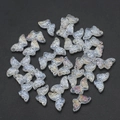Transparent butterfly crystal beads with iridescent finish for DIY jewelry crafts - AB White