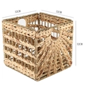 Cesto portaoggetti quadrato in alghe marine con manici, misura 32x32x32 cm - Giacinto d'Acqua Traforato Pieghevole 32x32CM
