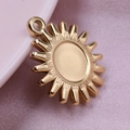 Colgante de sol minimalista de acero inoxidable 304 dorado para crear joyería DIY - Dorado
