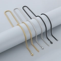 3mm stainless steel wheat chains in gold silver and black with lobster clasps - Flower Basket Chain
