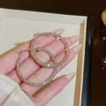 Grandi orecchini a cerchio in argento S925 con finitura testurizzata scintillante - Grandi Cerchi Scintillanti Argento (E0442 Argento)
