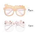 Pink and white paper party glasses with gold Team Bride and Bride To Be lettering - One Size / Champagne And White