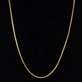 Collana minimalista in titanio dorato a catena veneziana su elegante fondo nero - Catena a Scatola 【40+5cm】 / Oro