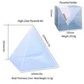 Stampo in silicone a piramide trasparente con supporto per creazioni artistiche in resina - Piramide ad Alta Trasparenza 4 pollici Con Supporto