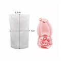 Moule en silicone de nain de Pâques pour bougies avec figurine de 8,3 cm - Gnome à fleurs d'Halloween