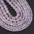 Macro shot of multiple strands of faceted purple crystal beads for DIY jewelry making - Purple Jade