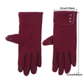 Burgundy winter touch screen gloves for women with dimensions of 8.5cm by 22.5cm - Burgundy