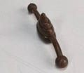 Brown sticky poop toy accessory with elastic spiral design for slingshot pranks - Small Size Poop