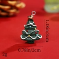 Christmas tree resin pendant with star detail and dimension labels 3cm by 2cm - Spotted Christmas Tree with Star Top