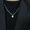 Minimalist S925 sterling silver necklace with a baroque freshwater pearl pendant - 925 Silver / Silver