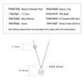 Elegant S925 sterling silver necklace featuring 7-7.5mm natural freshwater pearls - Classic / K White Gold