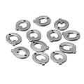Silver stainless steel Q-shaped alphabet charms for DIY jewelry making sets - Letter Q