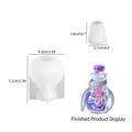 Silicone drift bottle resin mold with lid for DIY craft including size measurements - Oval Drift Bottle (With Stopper)