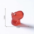 Miniature red capybara figure in resin with 2.2cm height and 1.9cm width dimensions - Glow-in-the-Dark Red