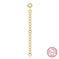 Detail of 925 sterling silver gold plated extender chain with spring ring clasp - 5.5cm / 14K Gold 5.5cm