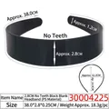 Black 2.8cm wide plastic headband for DIY crafts with smooth matte finish and no teeth - 2.8CM Non-toothed Black Plain