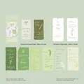 Vintage floral collage paper set in sage green with botanical sketches for journaling - Grateful For You