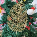 Glittering gold hollow monstera leaf ornament for Christmas tree festive decoration - Monstera Leaves