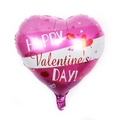 Palloncino a cuore rosa in alluminio con scritta Happy Valentine's Day e banner - Stile Freccia Attraverso il Cuore Rosa
