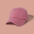 Gorra de béisbol clásica de algodón rosa palo con estructura de seis paneles y visera - Rosa