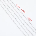 Silver stainless steel bar link chain for DIY jewelry making with detailed dimensions - 1 Meter/Pack / Steel Color-1.35mm