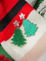 Sparkly green glitter Christmas tree earrings with iridescent star studs - 45# Ear Hook - Green - Christmas Tree Glitter Acrylic