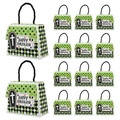 Halloween gift boxes with plaid patterns, skulls and 14 pieces set for trick or treat candy - Green Handbag