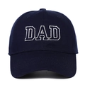 Casquette de baseball classique en coton bleu marine avec broderie DAD et visière courbée - Bleu Marine DAD