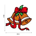 Cloches de Noël dorées avec nœud rouge et feuilles de houx, hauteur 16cm, style festif - 16*13cm / Cloches Style B