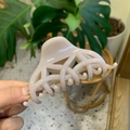 Pinza per capelli minimalista beige a coda di fenice con finitura lucida e design cavo - Coda di Fenice a Farfalla / Rosa Nude Chiaro