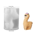 3D Alpaca Silicone Mold for candles and plaster with sunglasses and hat design - Alpaca Wearing Hat