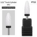 Embout de ponceuse à ongles en céramique grain XC PT15 forme torche cylindre - PT15 Cylindre Torche Extra Gros (XC)