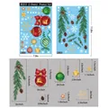 Christmas window static stickers set with 30x20cm sheets showing various festive sizes - BQ553AB (Set of 2)