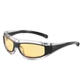 Outdoor sports cycling sunglasses with black frame and yellow high-contrast lenses - Black Frame Yellow Lens
