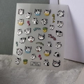 Adesivi per unghie 5D in rilievo con simpatici gatti e motivi floreali giapponesi - Stile Rilievo Gatto Cartone Animato (TS-284)