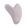 Purple resin heart gua sha tool with smooth stone texture for facial massage treatment - Resin / Smoke Gray