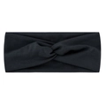 Elastisches schwarzes Strick-Yogastiunband mit Knotendesign für Sport und Fitness - Schwarz