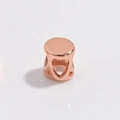 Dettaglio del ciondolo in argento S925 oro rosa con design a cuore cavo e decorazioni - Perlina a Cuore 3mm / Oro rosa