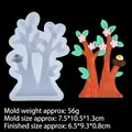 Transparente Silikonform Baum für Fondant und Schokolade mit detailliertem Vogelnest-Design - 1# B572 / Transparent