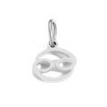 Polished silver stainless steel Cancer zodiac sign pendant charm for DIY jewelry making - Cancer (Silver)