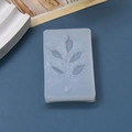 Detailed macro view of a rectangular leaf-pattern silicone mold for DIY cake decorating - Single Leaf Vein Rectangular Style (2)