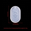 Santa Claus rectangular silicone mold for DIY resin ornaments, size 82x50mm - Oval Santa Claus Tag GP#02