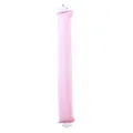 Pink velvet heatless hair curler with elastic straps and silver hooks for waves - 1 Piece / Pink