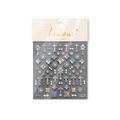 Autocollants nail art 3D gaufrés avec motifs baroques et reflets holographiques - Variation de Verre - Relief Lumineux Coquillage (to4014-1)